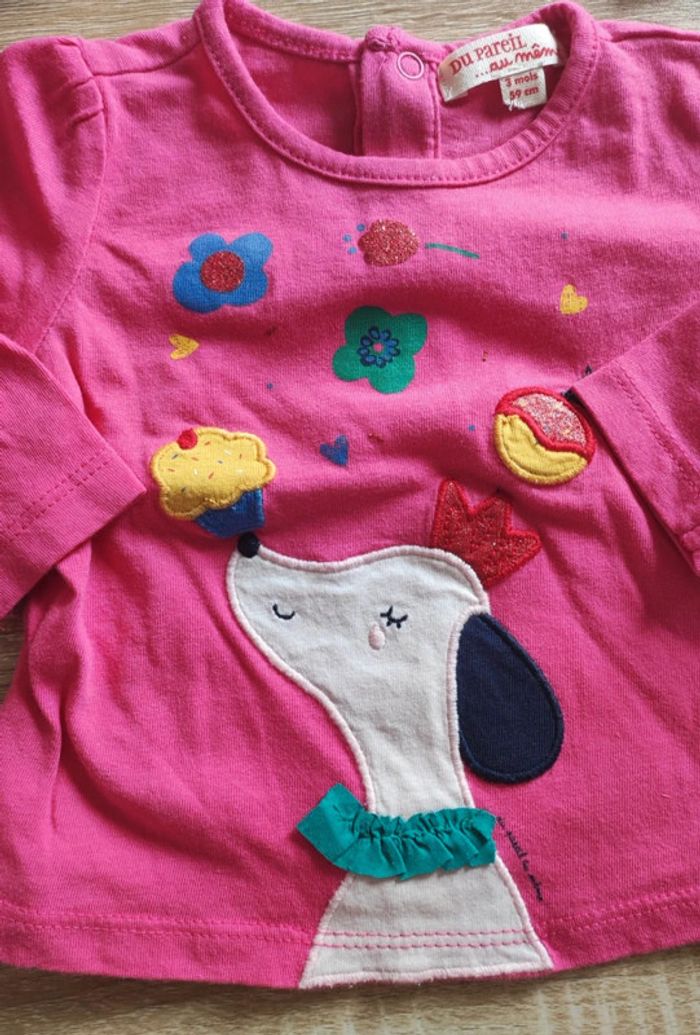 T-shirt manche longue 3 mois DPAM - photo numéro 3