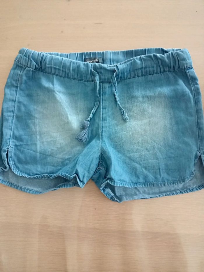 Short fille in extenso 10 ans bleu uni