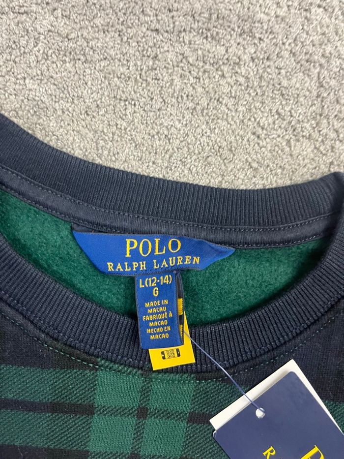 pull ralph lauren bear noir et vert taille XS neuf - photo numéro 2