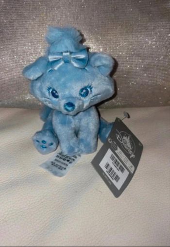 Disney Store - Peluche Porte-clé Marie (Les Aristochats) - Neuf avec étiquette - Bleu Pastel