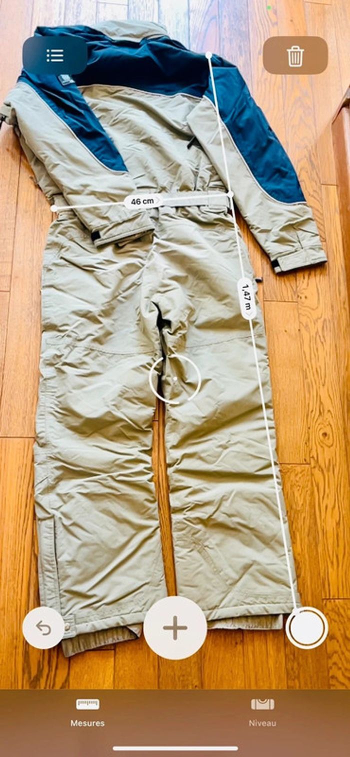 Sublime combinaison de ski taille XL queshua casi neuve bleu marine beige - photo numéro 13