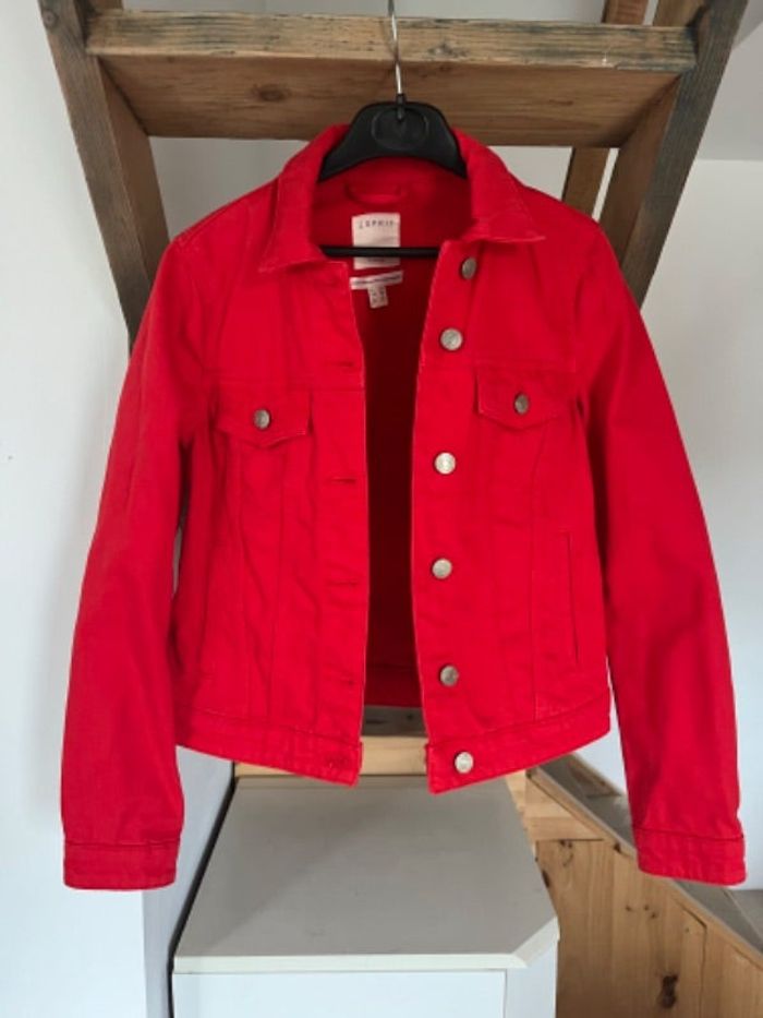 Veste jean rouge