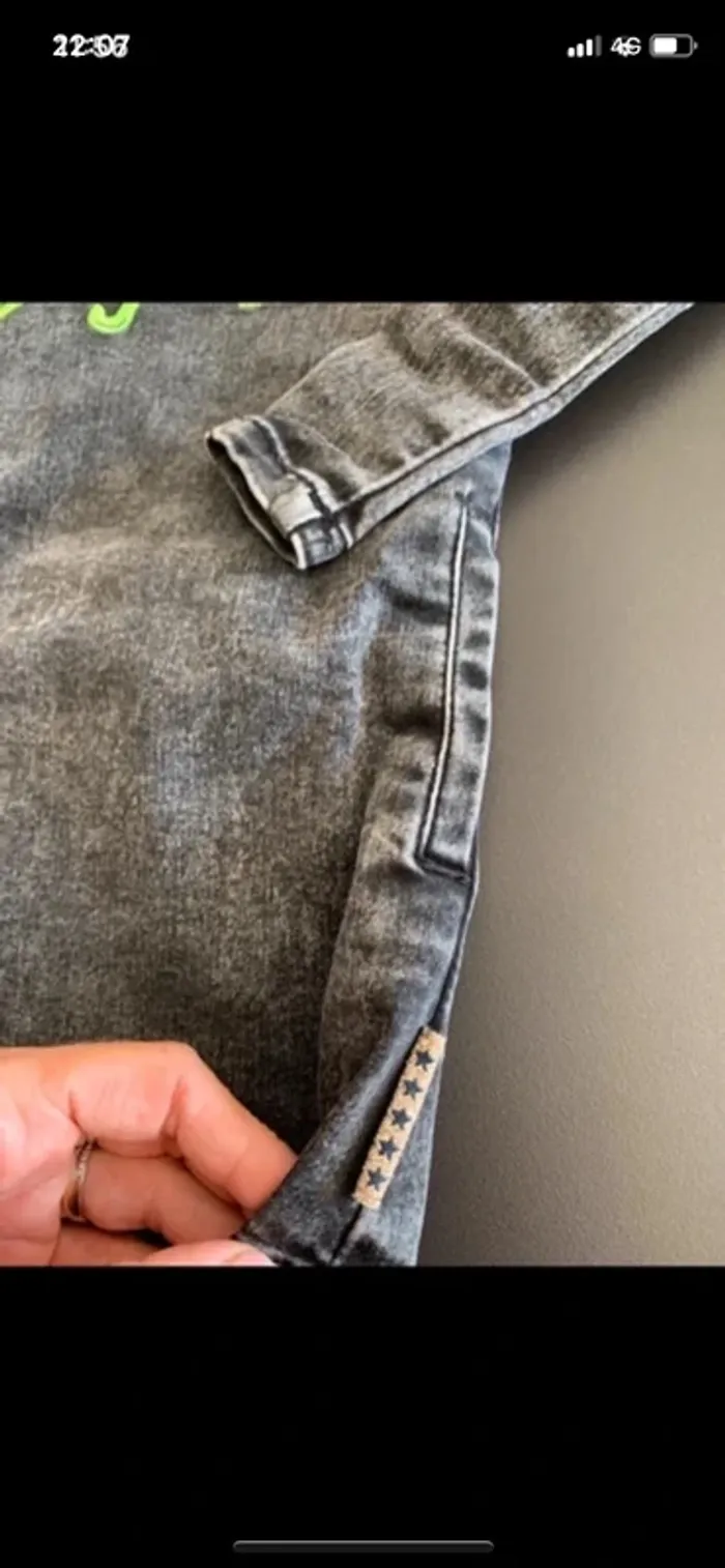 Robe manches longues aspect jean B.nosy taille 18 mois - photo numéro 3