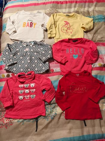 Lot 6 sweats et tee shirt 18 mois