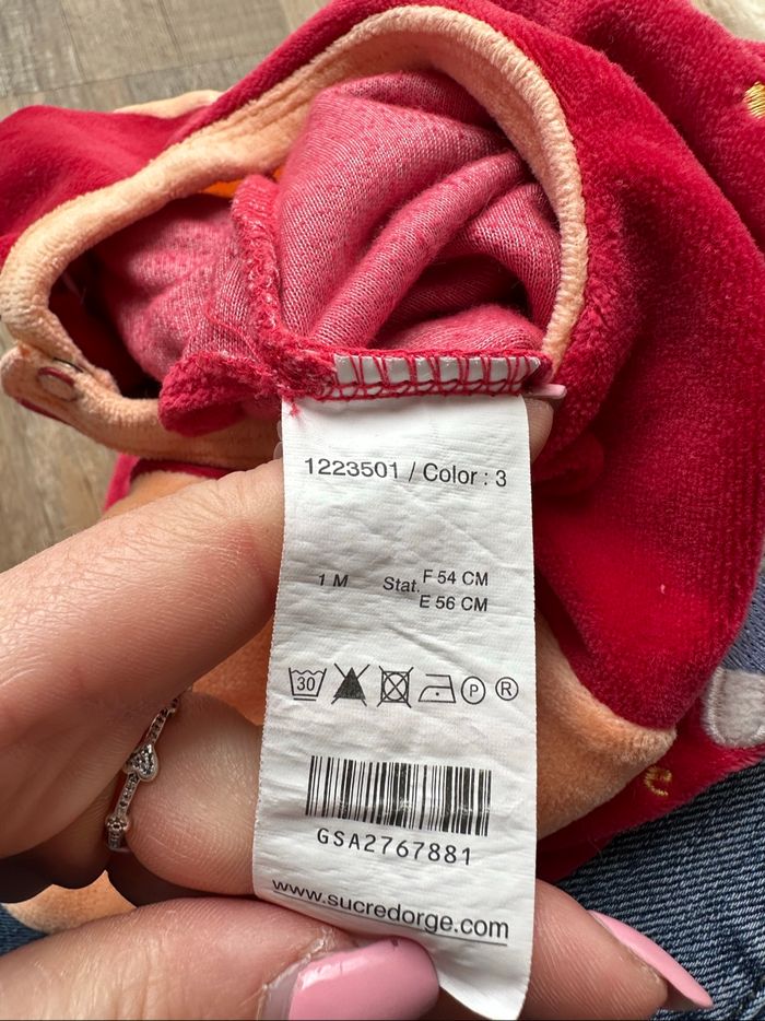 - Pyjama  Sucre d’orge  - 1 mois  - Très bon état - photo numéro 2