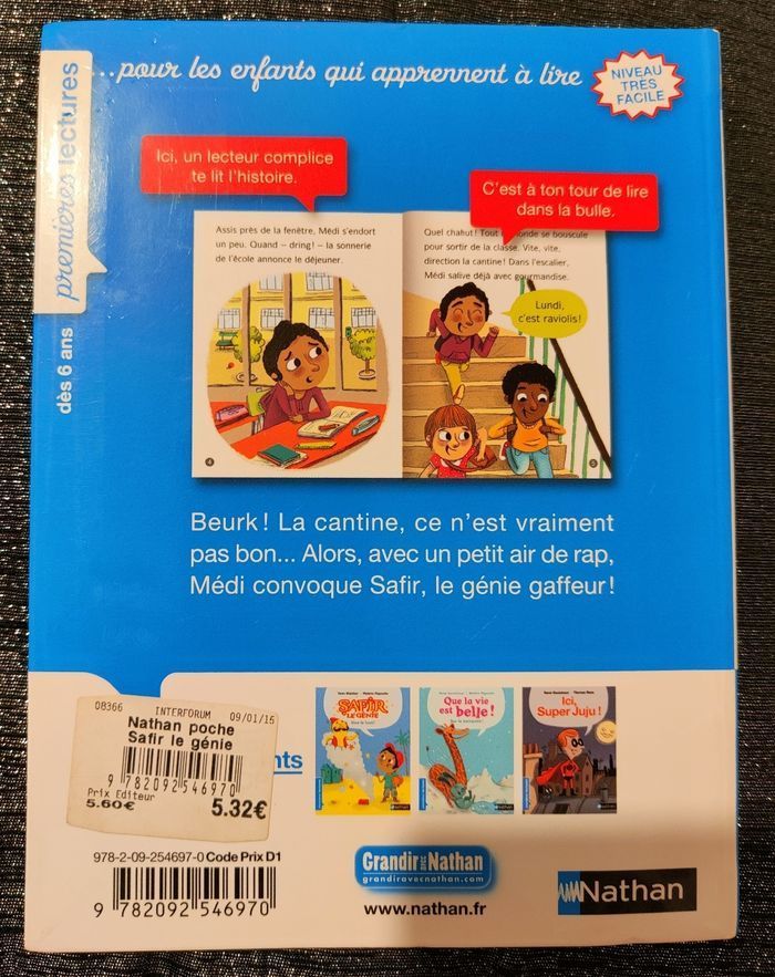 Safir le génie S.O.S. cantine ! Premières lectures Nathan - photo numéro 2