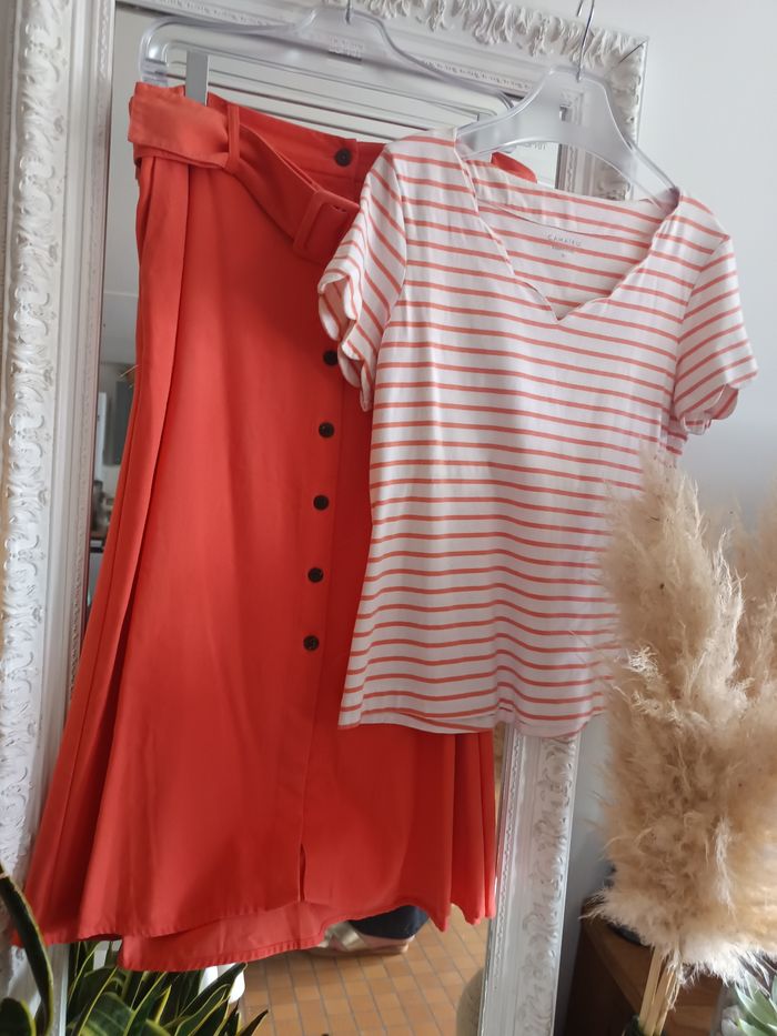 Ensemble jupe longue et tee-shirt Camaïeu - photo numéro 2