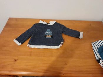 sweat avec chemise Sergent Major 18 mois très bon état