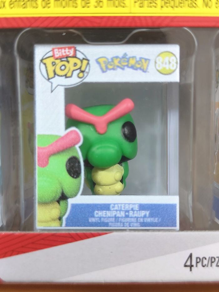 Boite De 4 Bitty Pop! Pokémon - Pikachu Vaporeon Caterpie Cubone - photo numéro 4