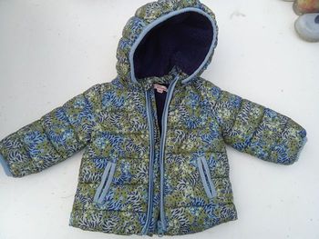 Manteau, veste, doudoune bébé garçon du pareil au mm 6 mois mixte, bébé  motif jungle, vert, bleu, DPAM, hiver, intérieur polaire, doublé