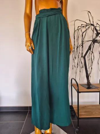 Pantalon Large Vert Sapin Femme Taille 42/44