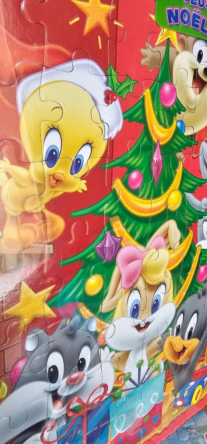 Puzzle Noël Looney tunes titi Taz 49 pièces neuf - photo numéro 4