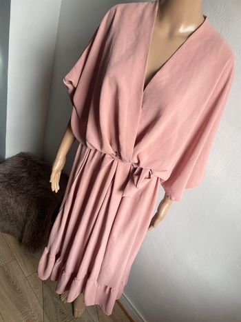 🌸 robe maxi rose bershka taille m - légère usure étiquette