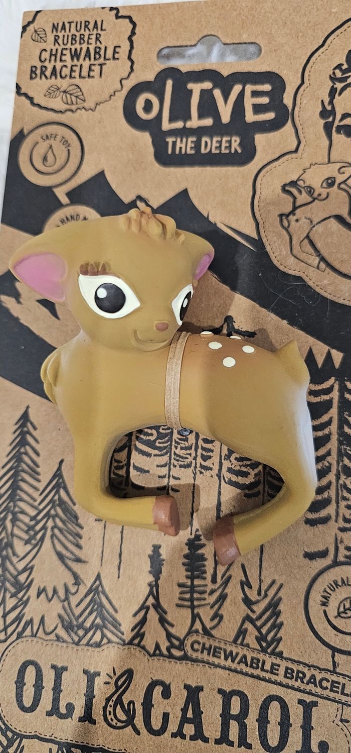 Bracelet de dentition et jouet de bain Olive la biche Neuf - photo numéro 2