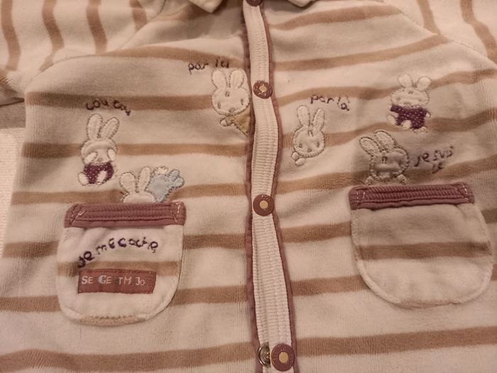 Pyjama dors-bien en velours Sergent Major 3mois - photo numéro 3