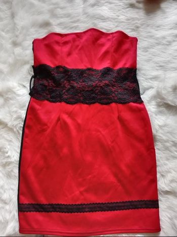 Robe bustier noire et rouge - M (L)
