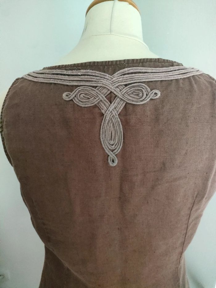 robe été chic lin 38 40 marron etam - photo numéro 7