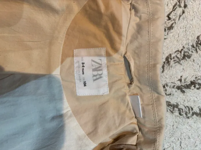 Trench / surchemise beige Zara 3-4Y/104 - photo numéro 6