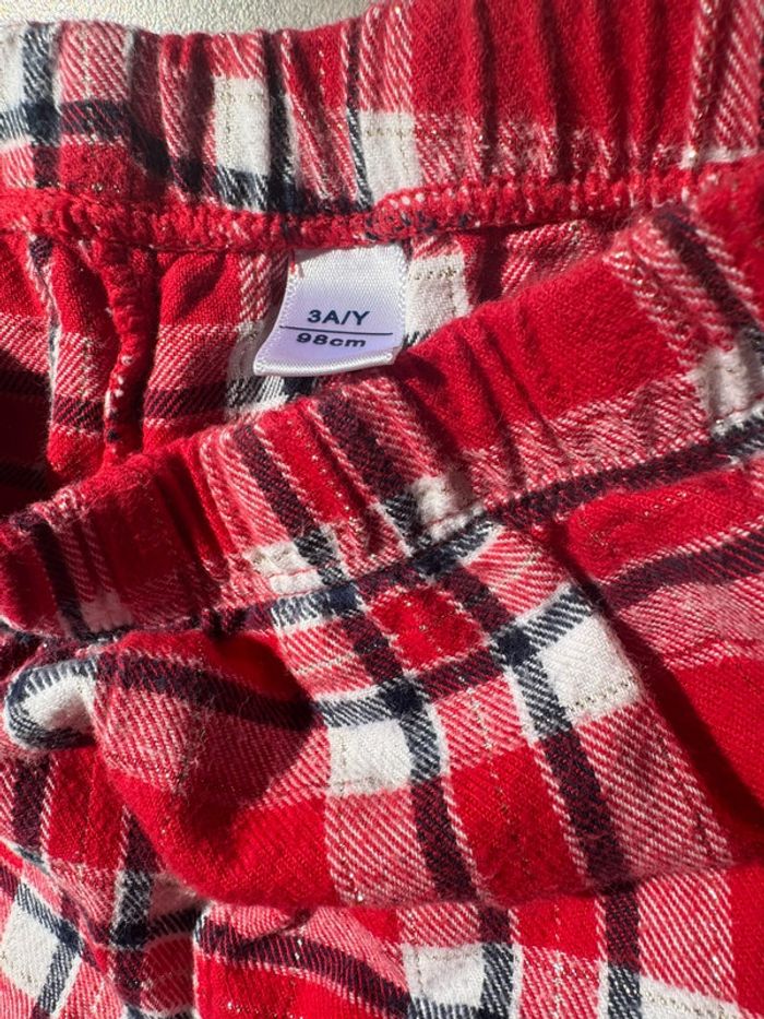 Pantalon rouge à carreaux Obaibi 3 ans - photo numéro 2