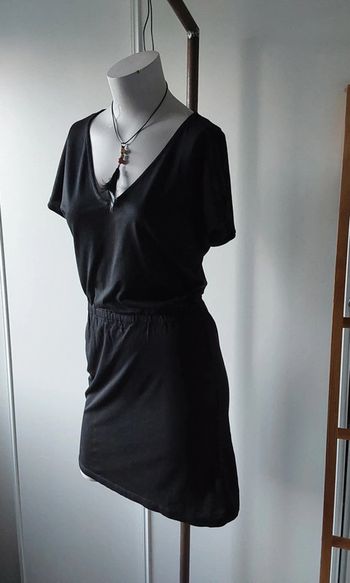 Robe d été coton noir H&M  T 34