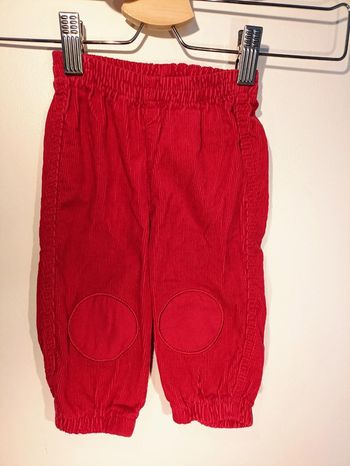 Pantalon velours rouge