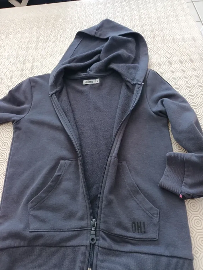 Veste Gemo 8 ans à fermeture éclair  bleu marine - photo numéro 5