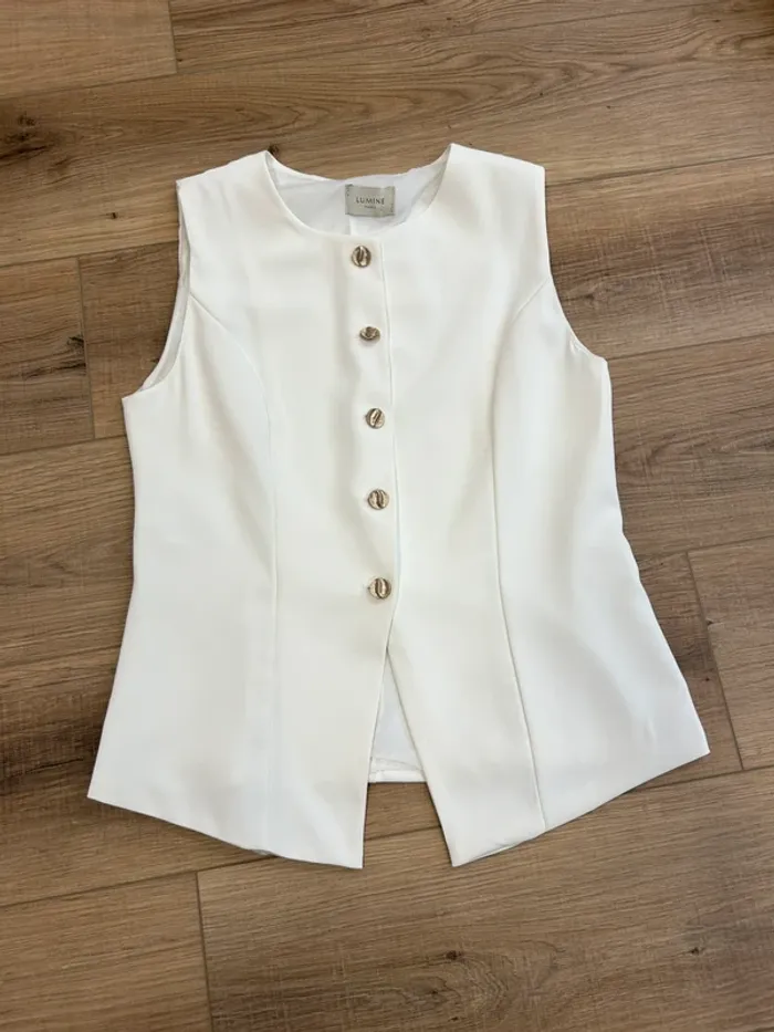 gilet femme veste blazer veste sans manches femme taille M taille 38 - photo numéro 6