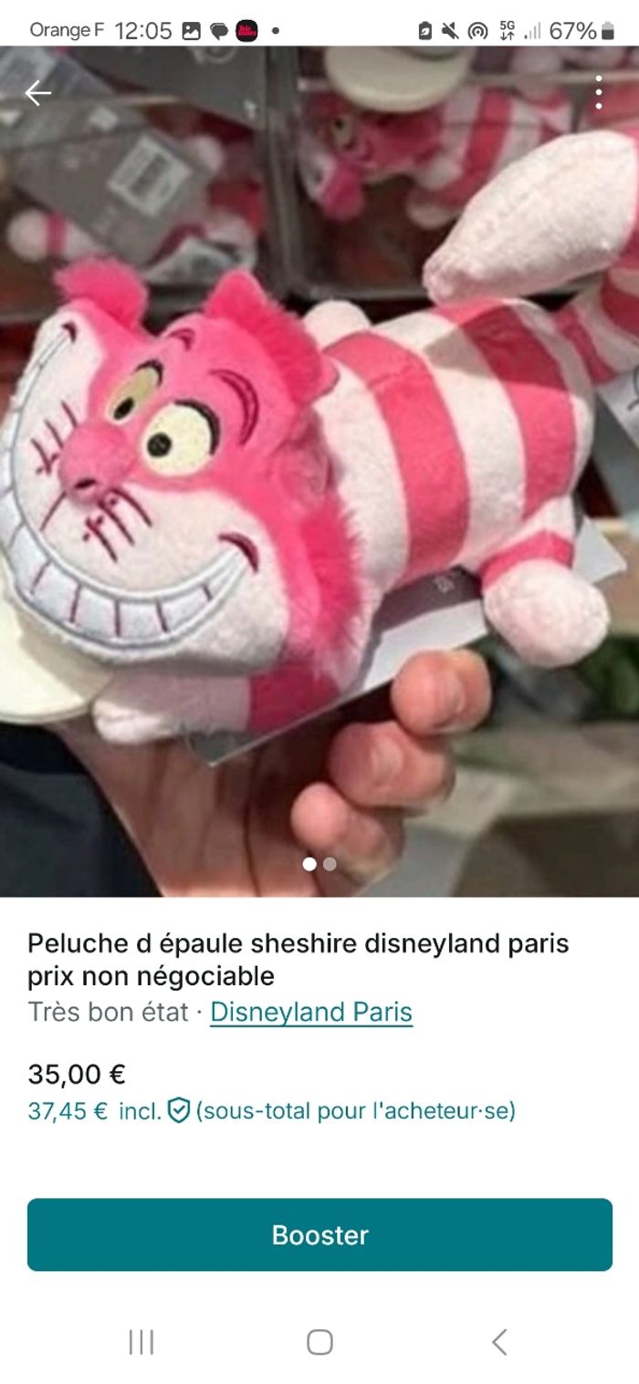 Peluche neuf épaule et pince a cheveux