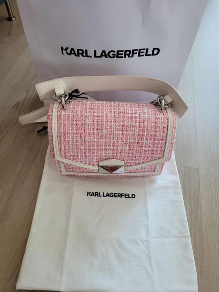 Sac à main Karl Lagerfeld Rose modele "style boucle shoulder bag" - photo numéro 12