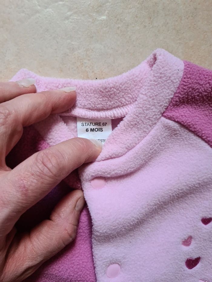 Grenouillère 6 mois rose - photo numéro 2