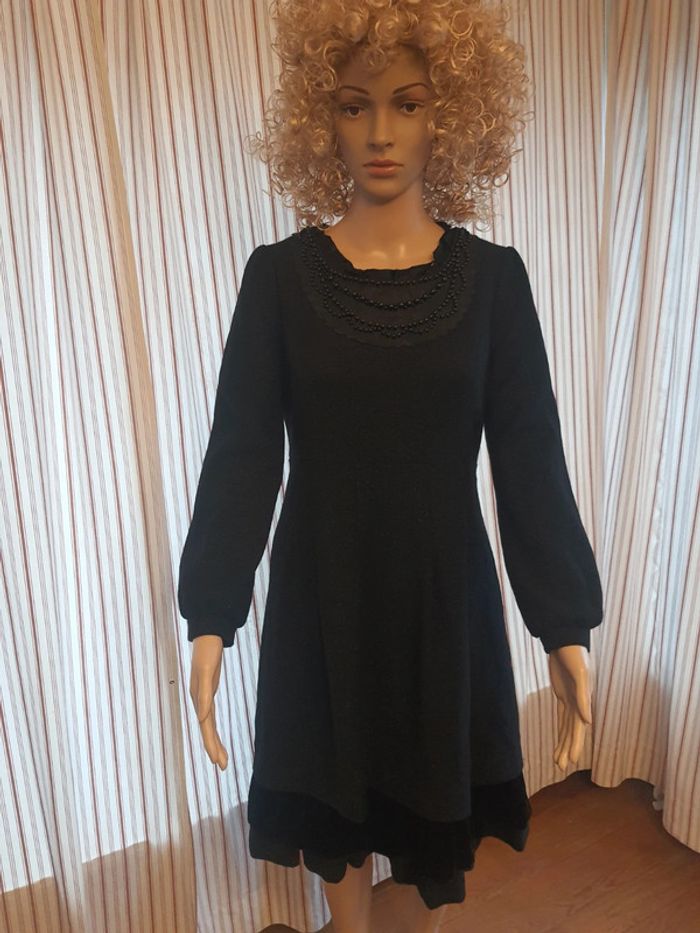 Robe retro chic noir pailleté Satin fr 36/38 - photo numéro 4
