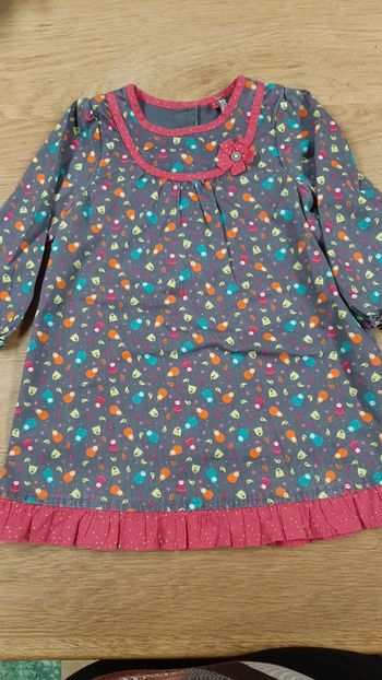 Robe longue manche velour