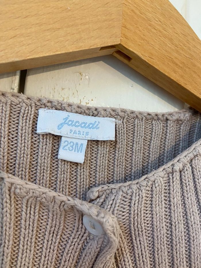 Gilet en coton beige Jacadi 2 ans - photo numéro 3