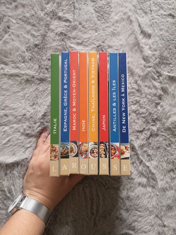 Lot de 8 livres de cuisine recettes du monde