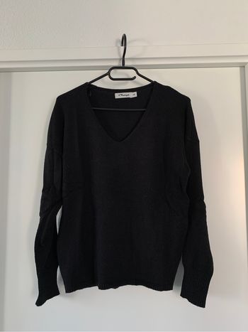 Pull col V noir