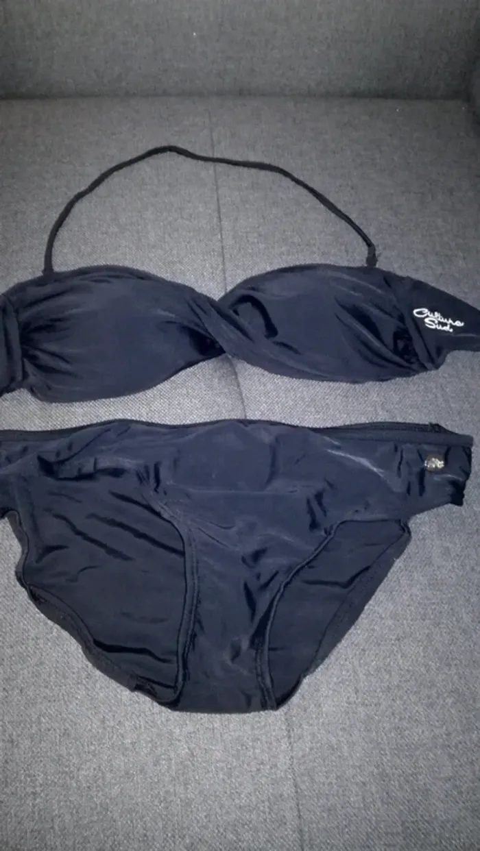 Maillot de bain deux-pièces femme - noir