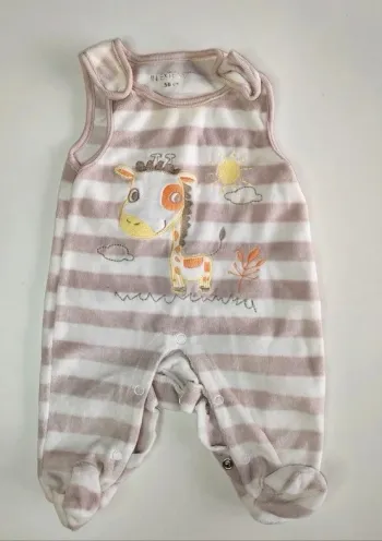 Pyjama grenouillère / Girafe - 1 mois