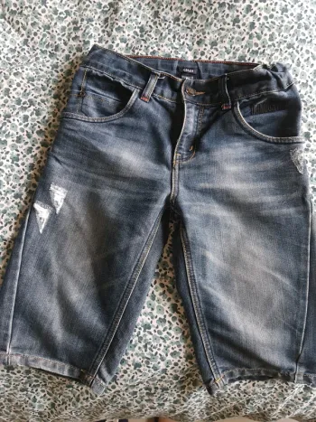 Bermuda garçon jean