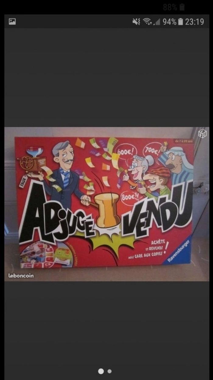 Jeu Adjugé vendu - photo numéro 2