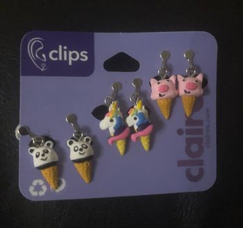 Boucles d’oreilles »Claire’s »rigolotes