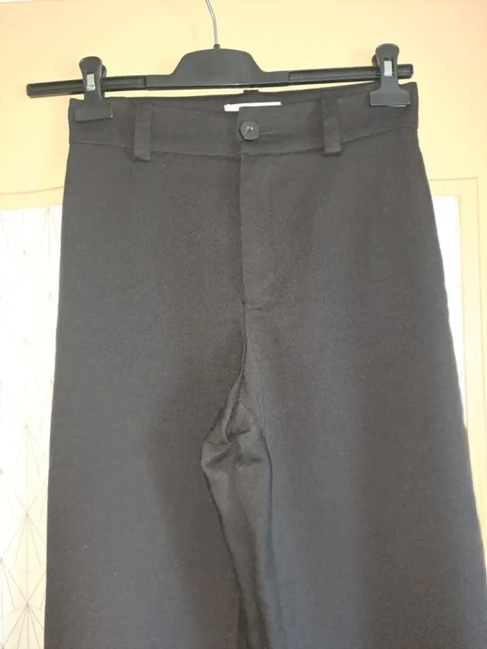 Pantalon femme Mango jambes larges comme neuf 34 noir - photo numéro 2