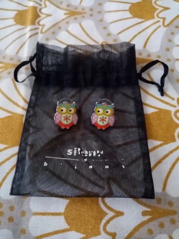 Boucles d'oreilles chouettes colorées