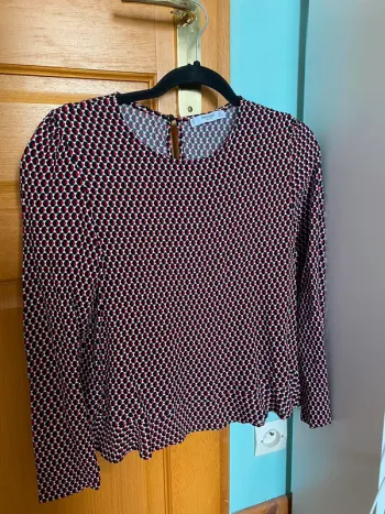 blouse mango à motif neuve taille S
