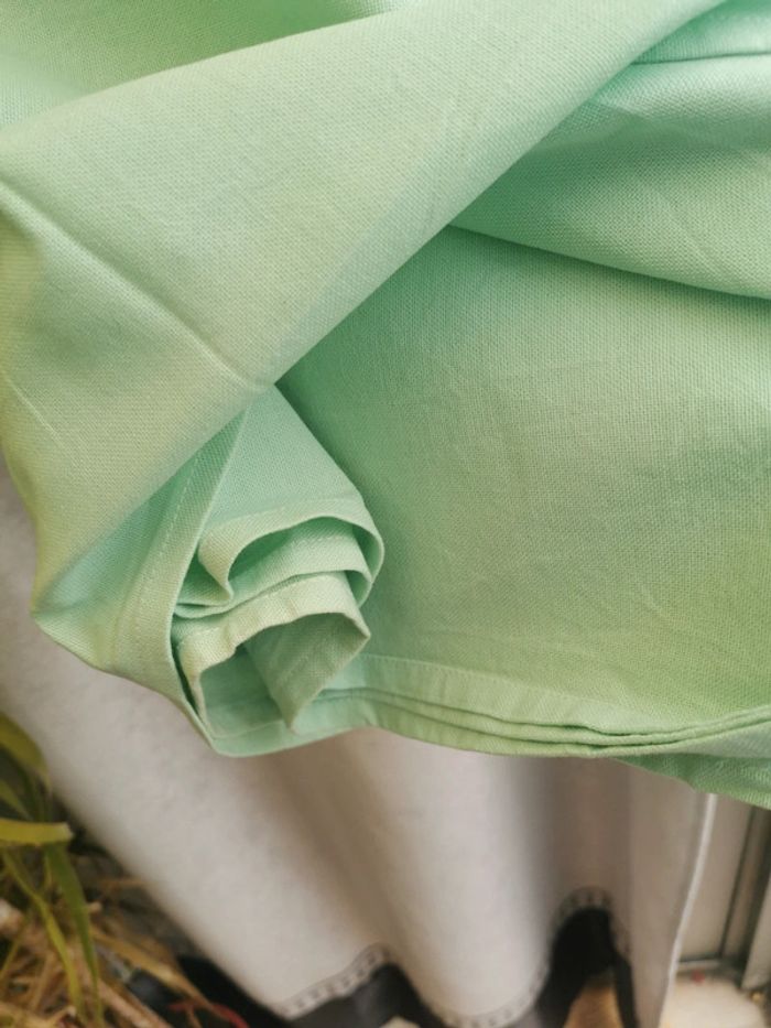 Tres jolie nappe vert d eau 100%coton - photo numéro 3