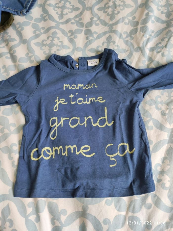 T shiet manche longue 18mois tape à l'oeil