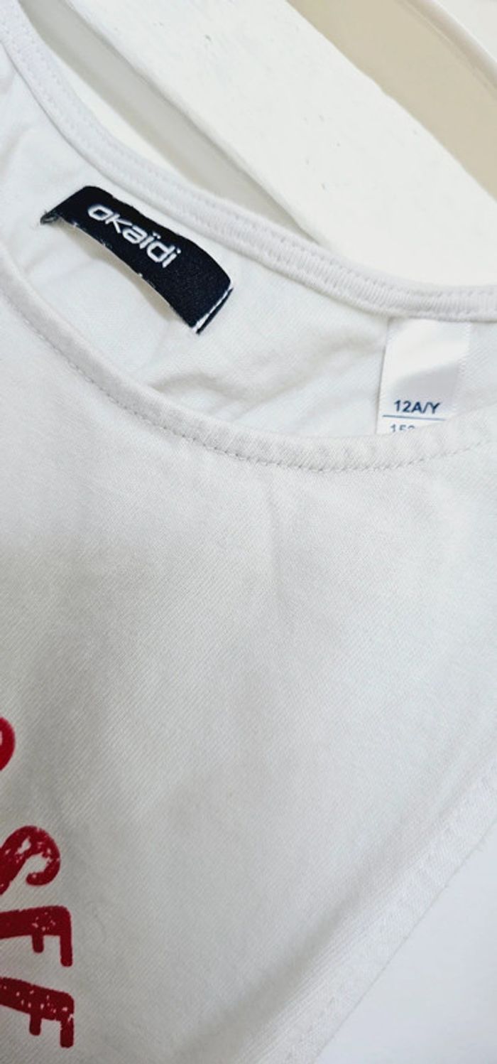 2 Tee-shirt Debardeurs 100% Coton Okaïdi Taille 12 ans - photo numéro 5