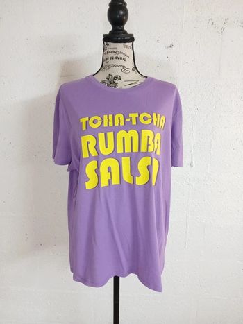 👕 T-shirt violet Tcha-Tcha Rumba Salsa – KIABI – Taille XL – Très bon état
