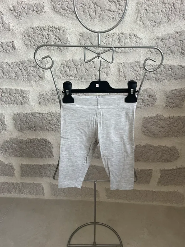 Pantacourt fille 4 ans in extenso gris chiné