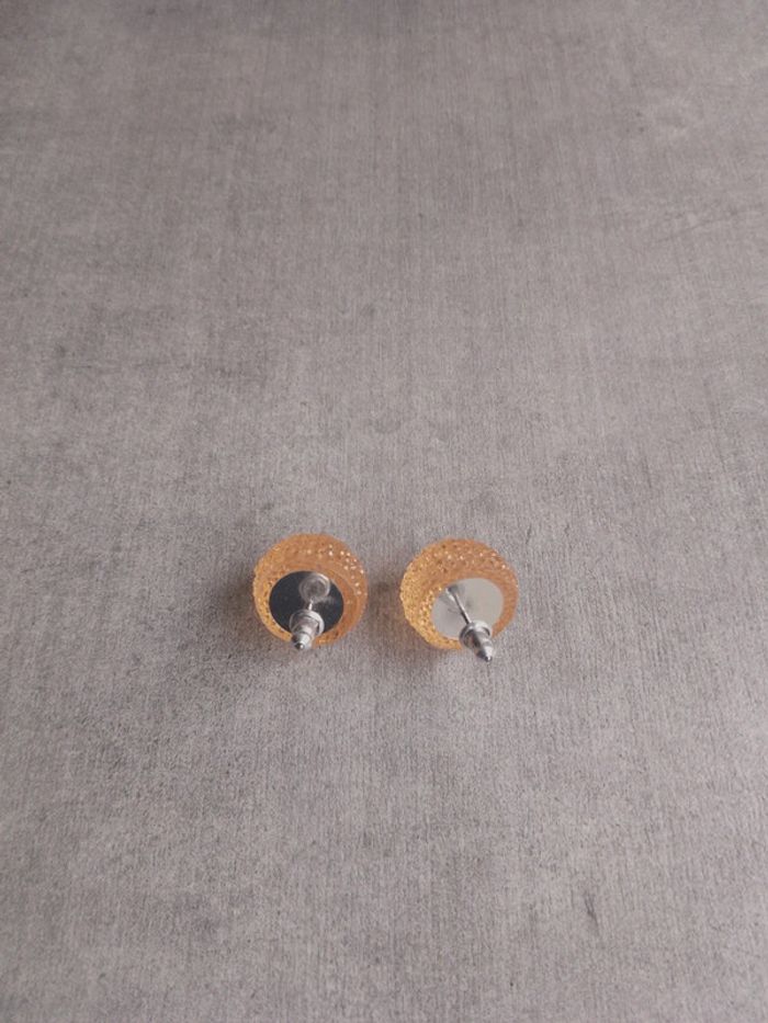 Boucles d'oreilles orange claire - photo numéro 4