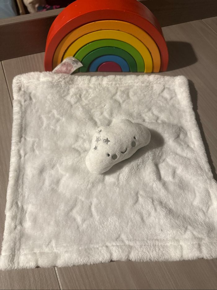 Doudou plat Nuage Nuages Étoiles Primark Cares Blanc - photo numéro 2